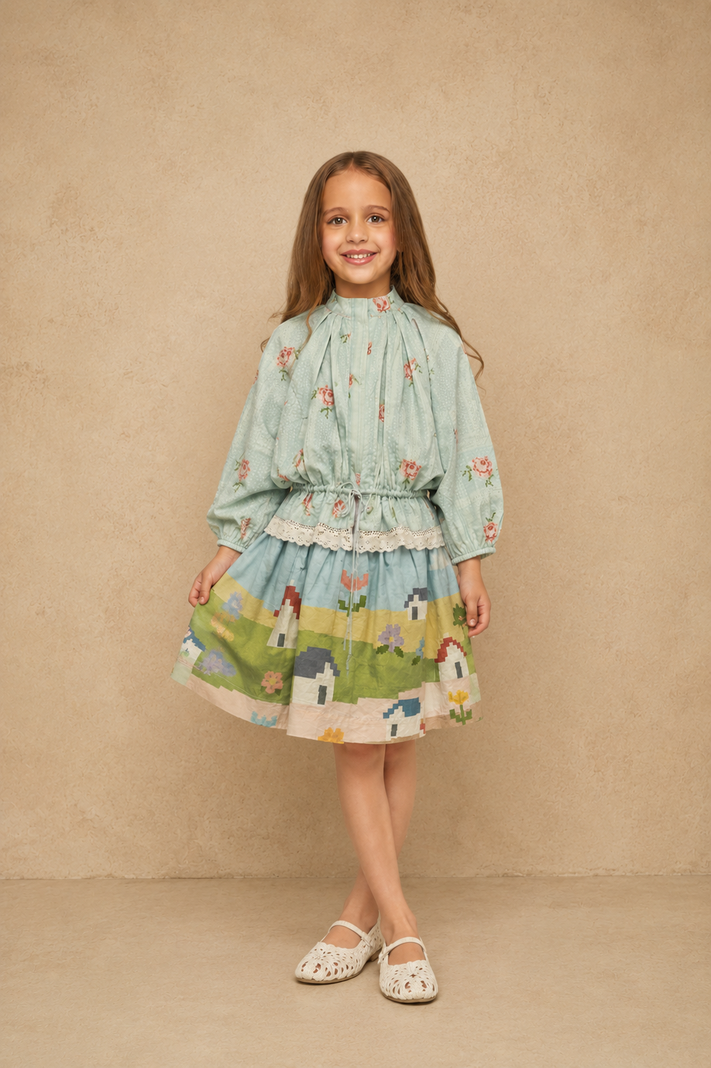 Judith Girls Blouse Skirt Coord
