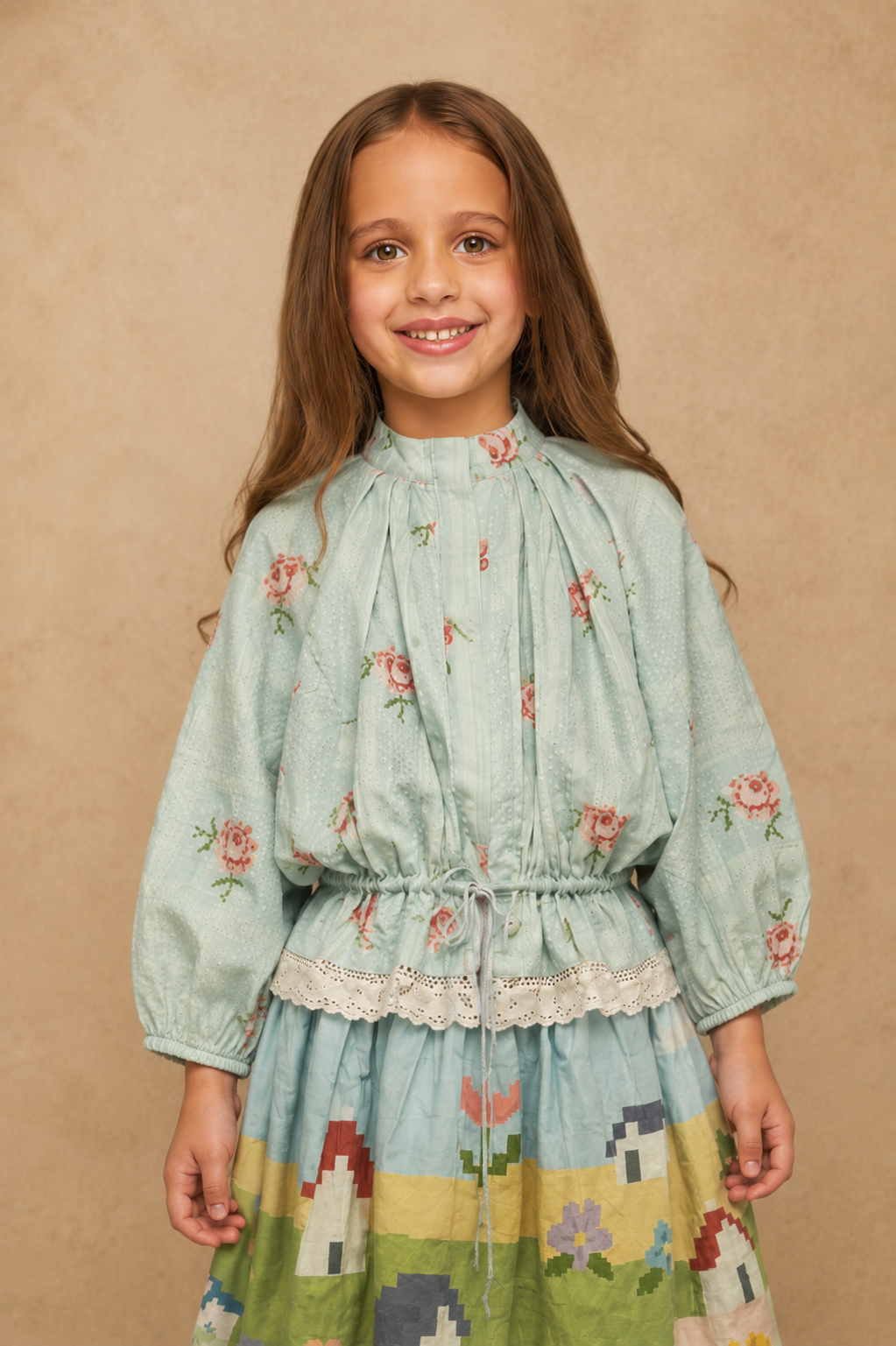 Judith Girls Blouse Skirt Coord