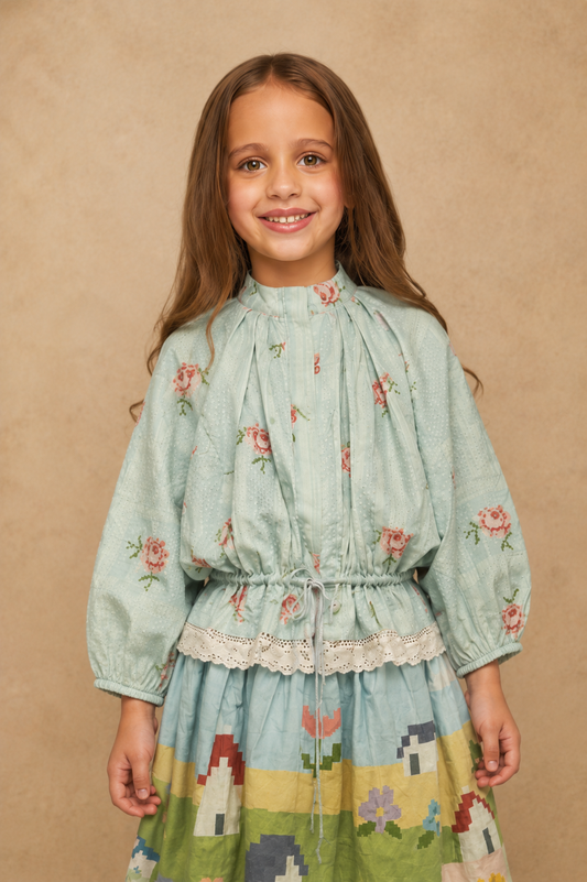 Judith Girls Blouse Skirt Coord