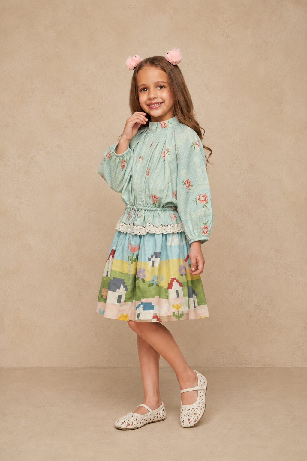 Judith Girls Blouse Skirt Coord