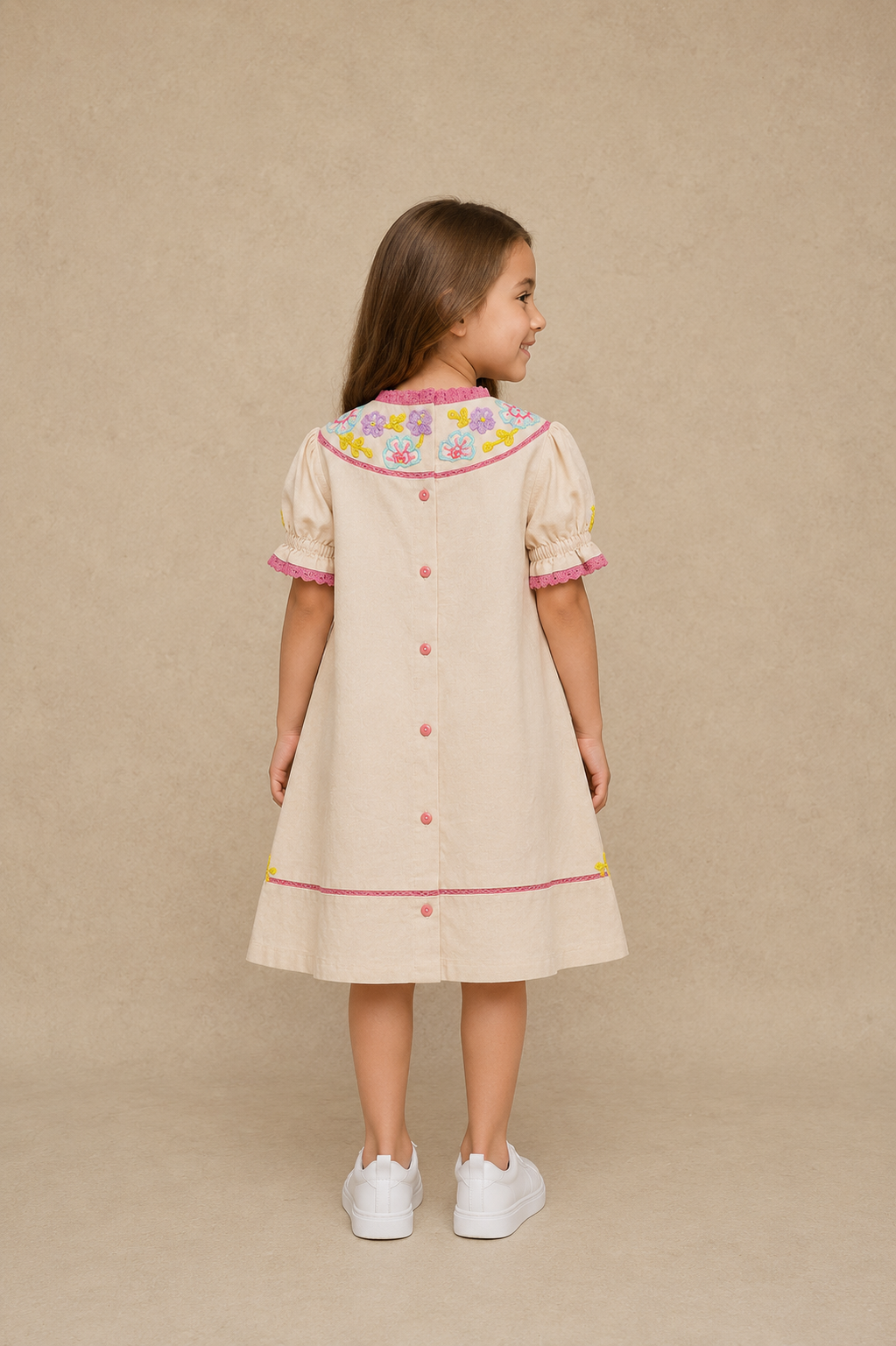 Florence Butterfly Girls Embroiderd Dress