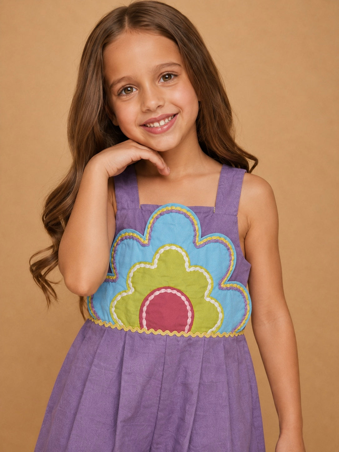 Kiki Purple girls Playsuit