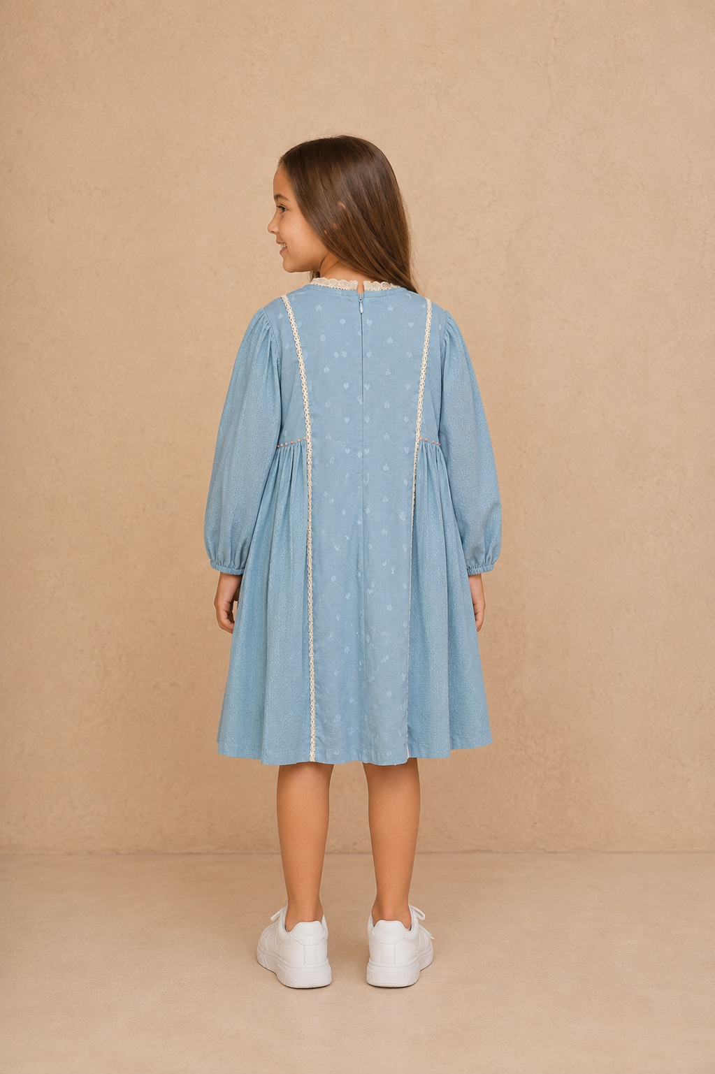 Jade Dobby Girls Frill Dress
