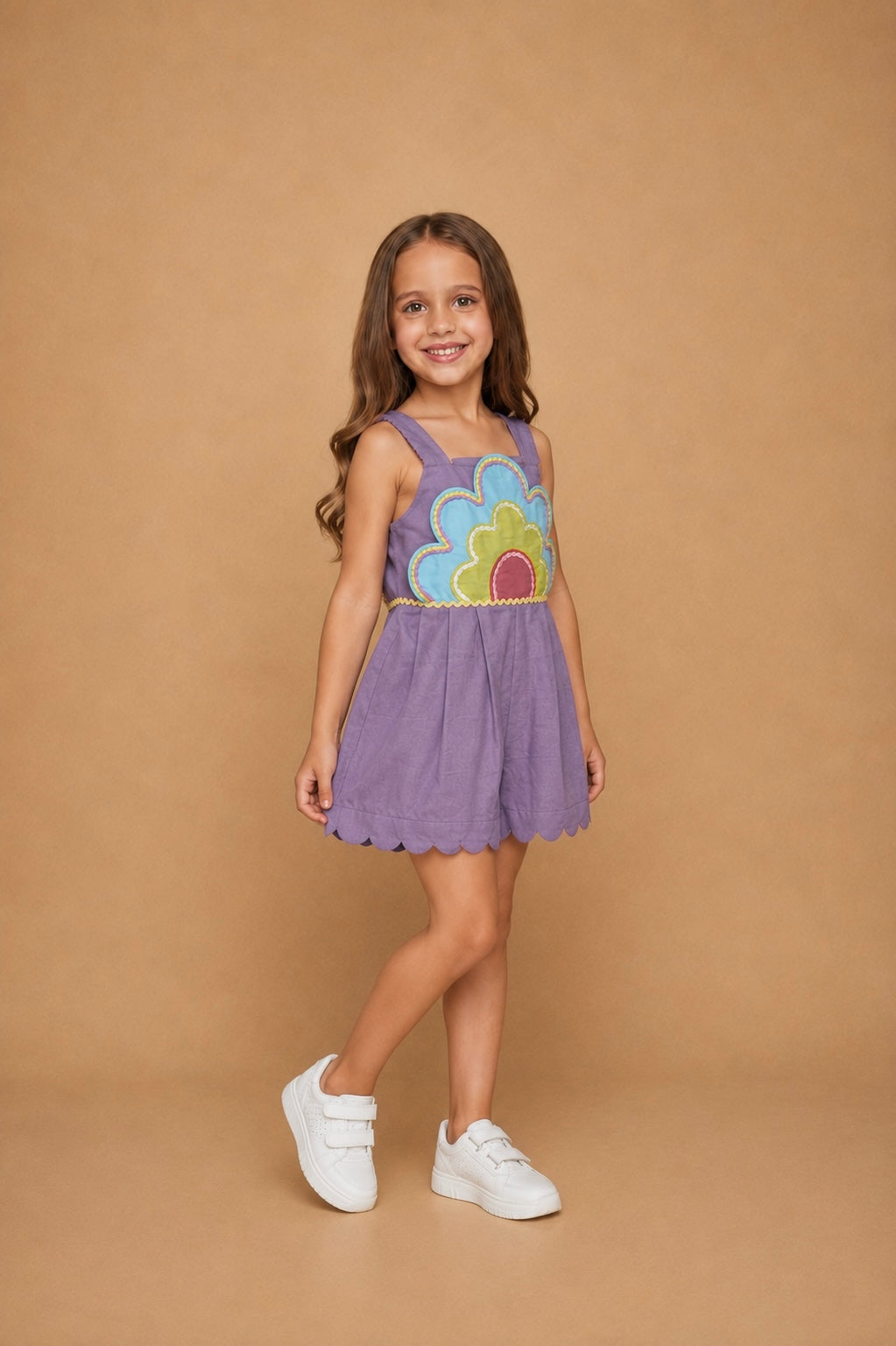 Kiki Purple girls Playsuit
