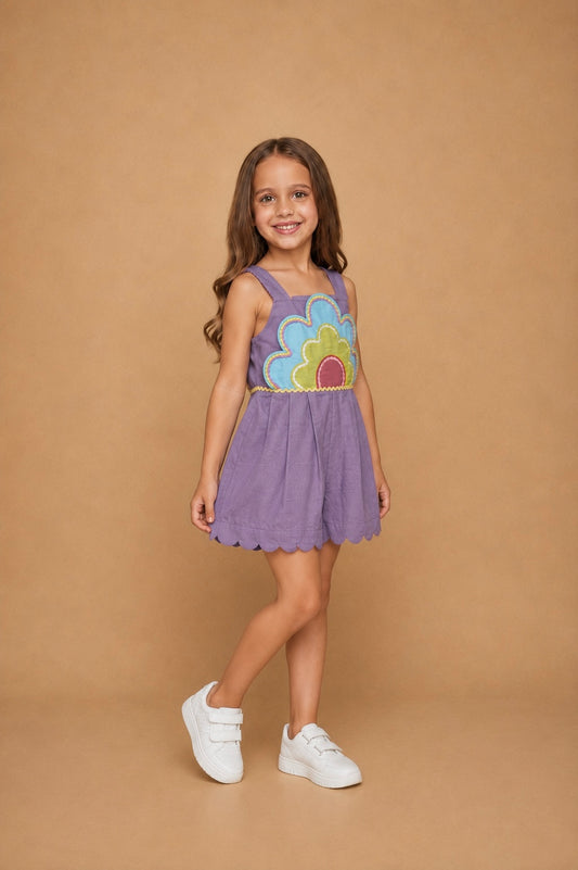 Kiki Purple girls Playsuit