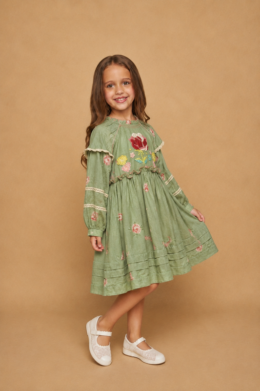 Judith Green Embellished Dress