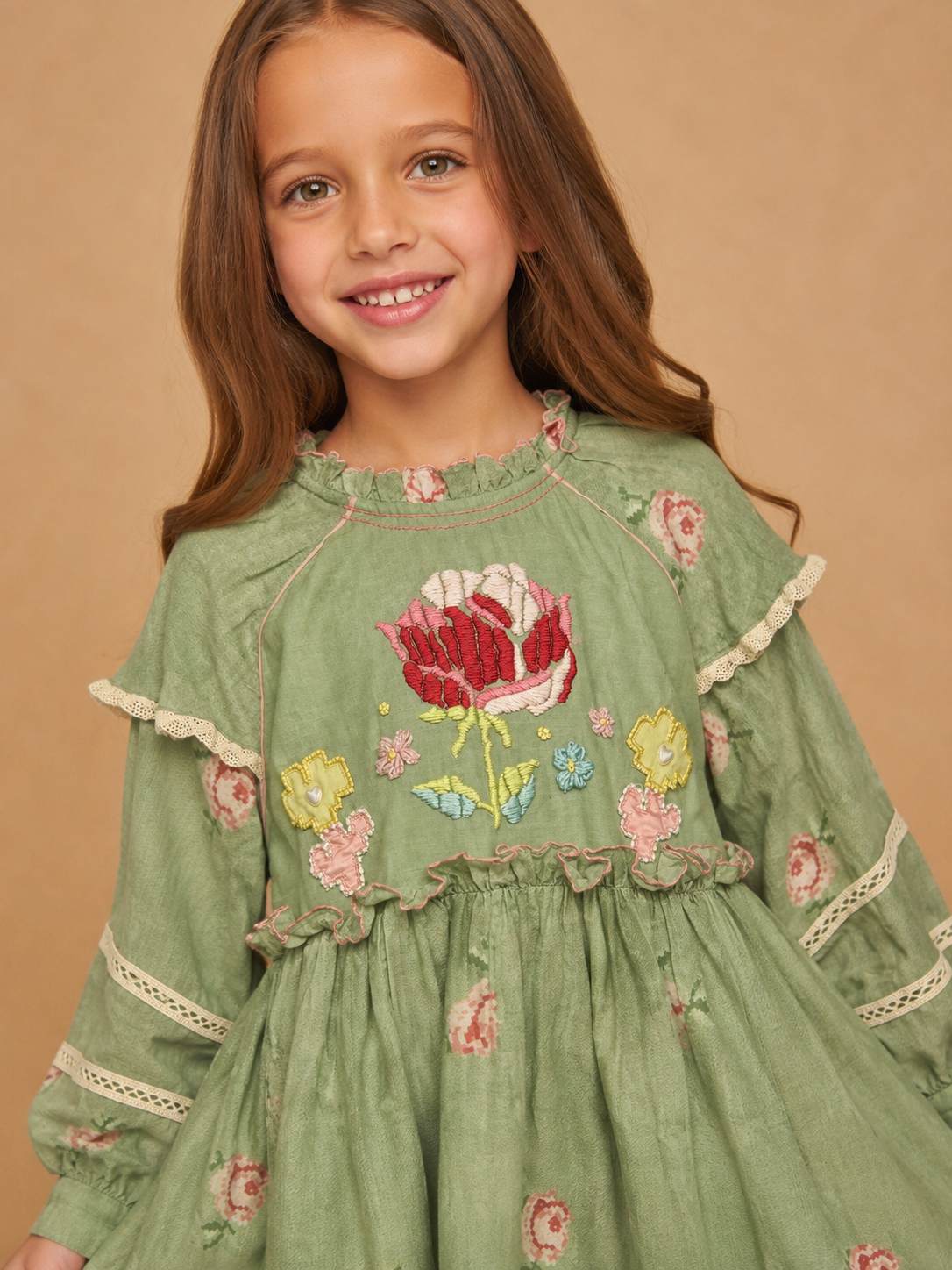 Judith Green Embellished Dress