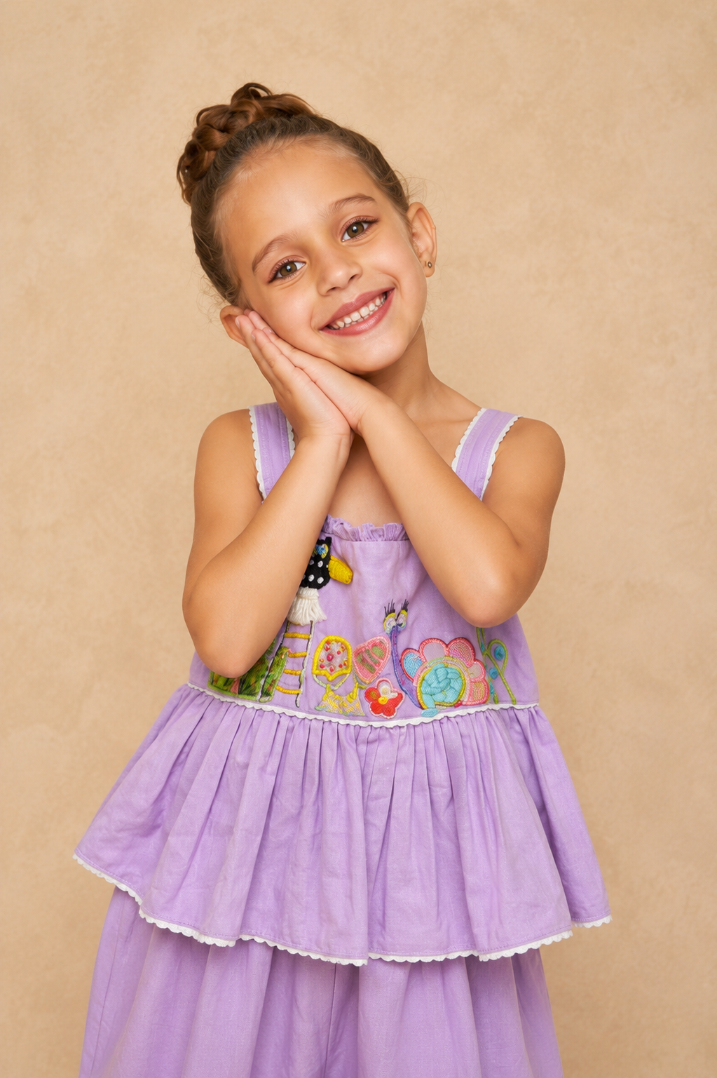 Avery Lavender Embroidered Jumpsuit