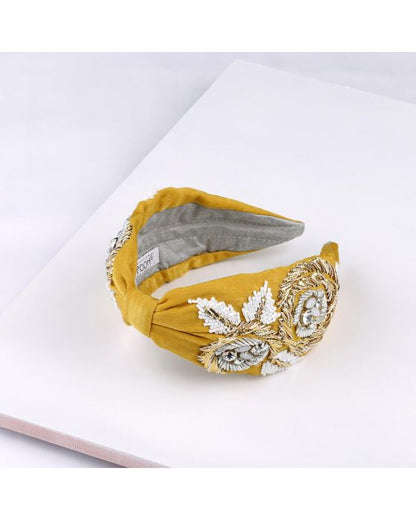 Jacqueline Mustard  Hand Embellished Headband/Hairband - Joey & pooh