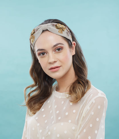 Kendall Nude  Hand Embellished Headband/Hairband - Joey & pooh