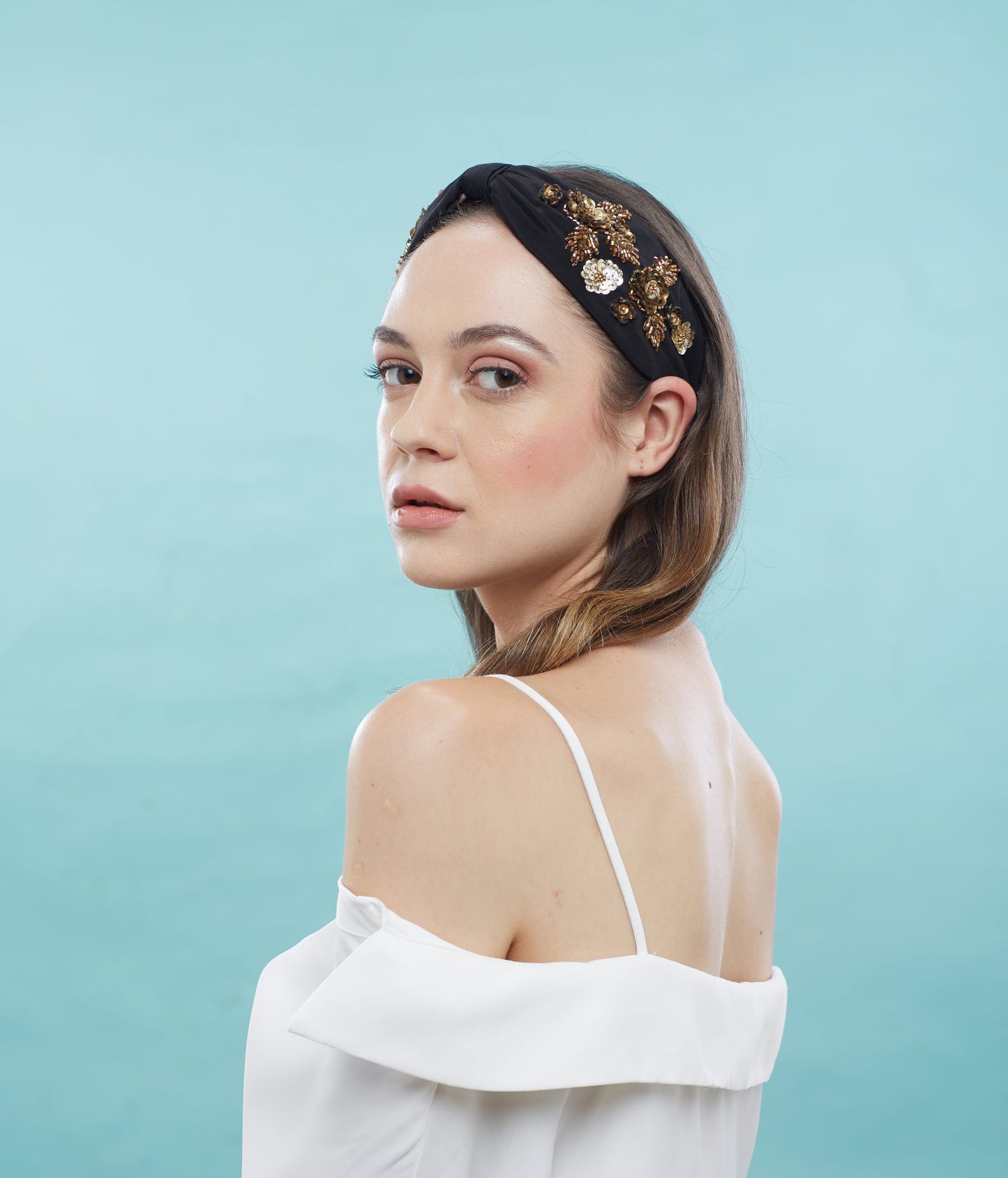 Kendall Black  Hand Embellished Headband/Hairband - Joey & pooh