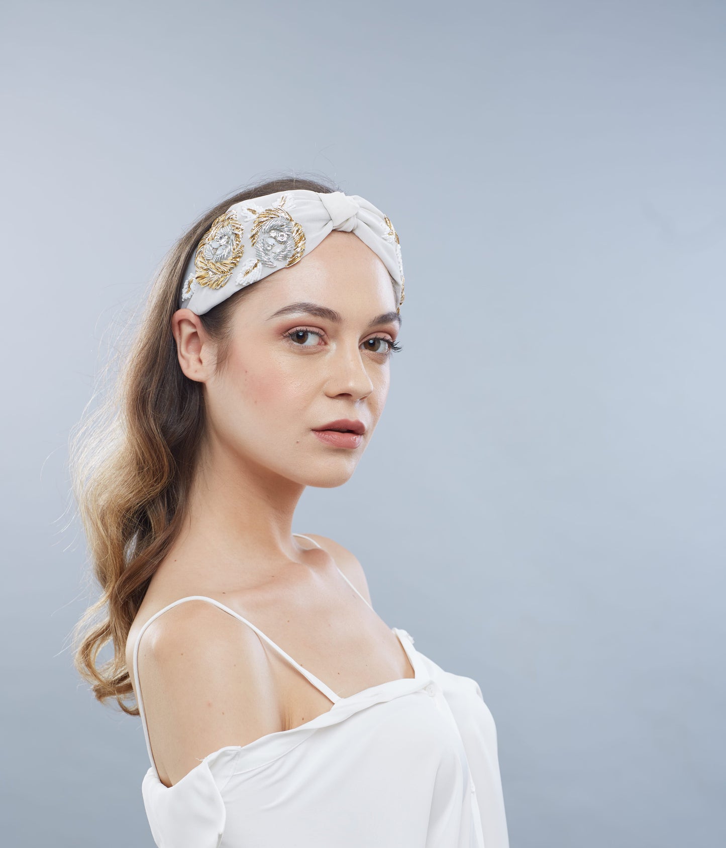 Jacqueline Ivory Hand Embellished Headband/Hairband - Joey & pooh