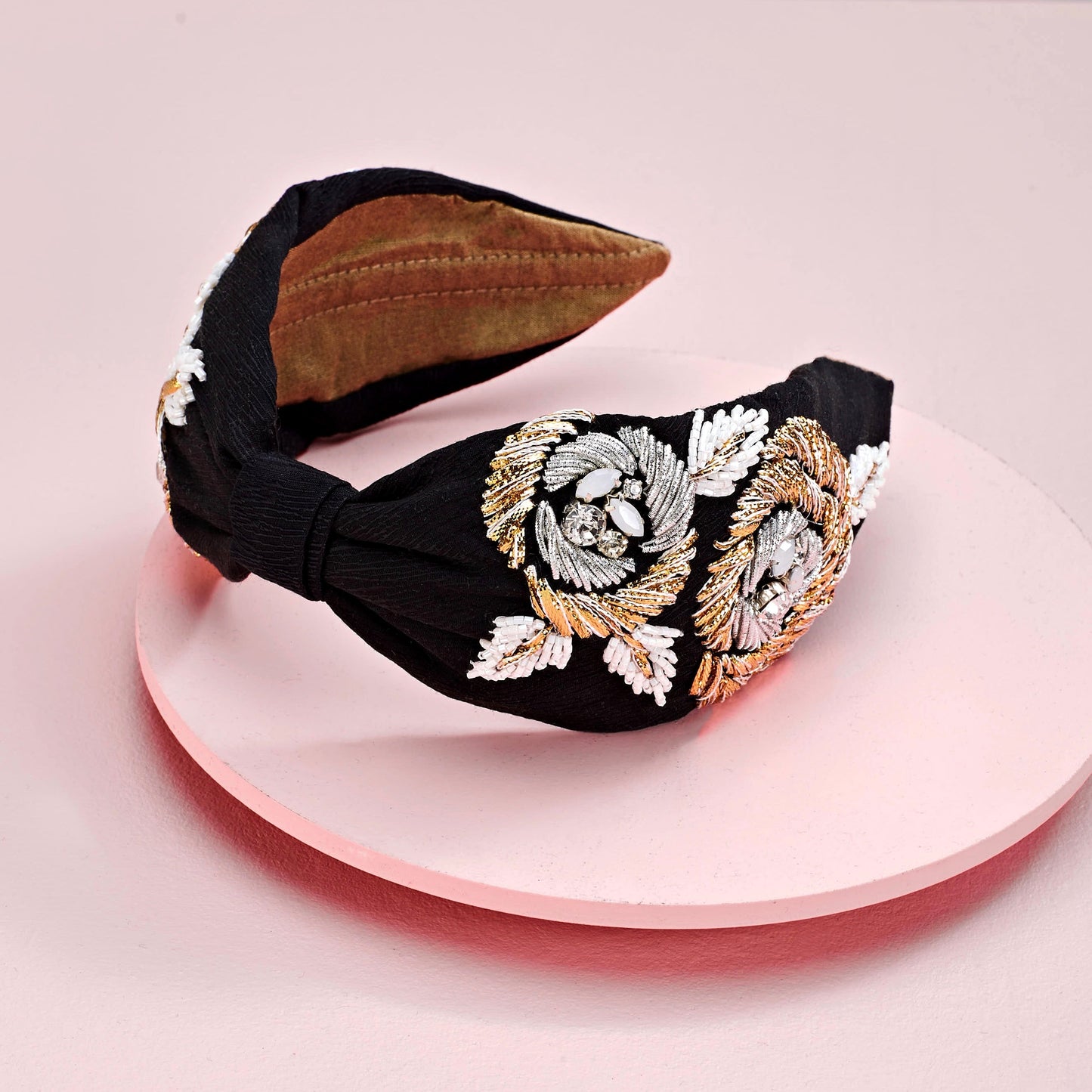 Jacqueline Black Hand Embellished Headband/Hairband - Joey & pooh